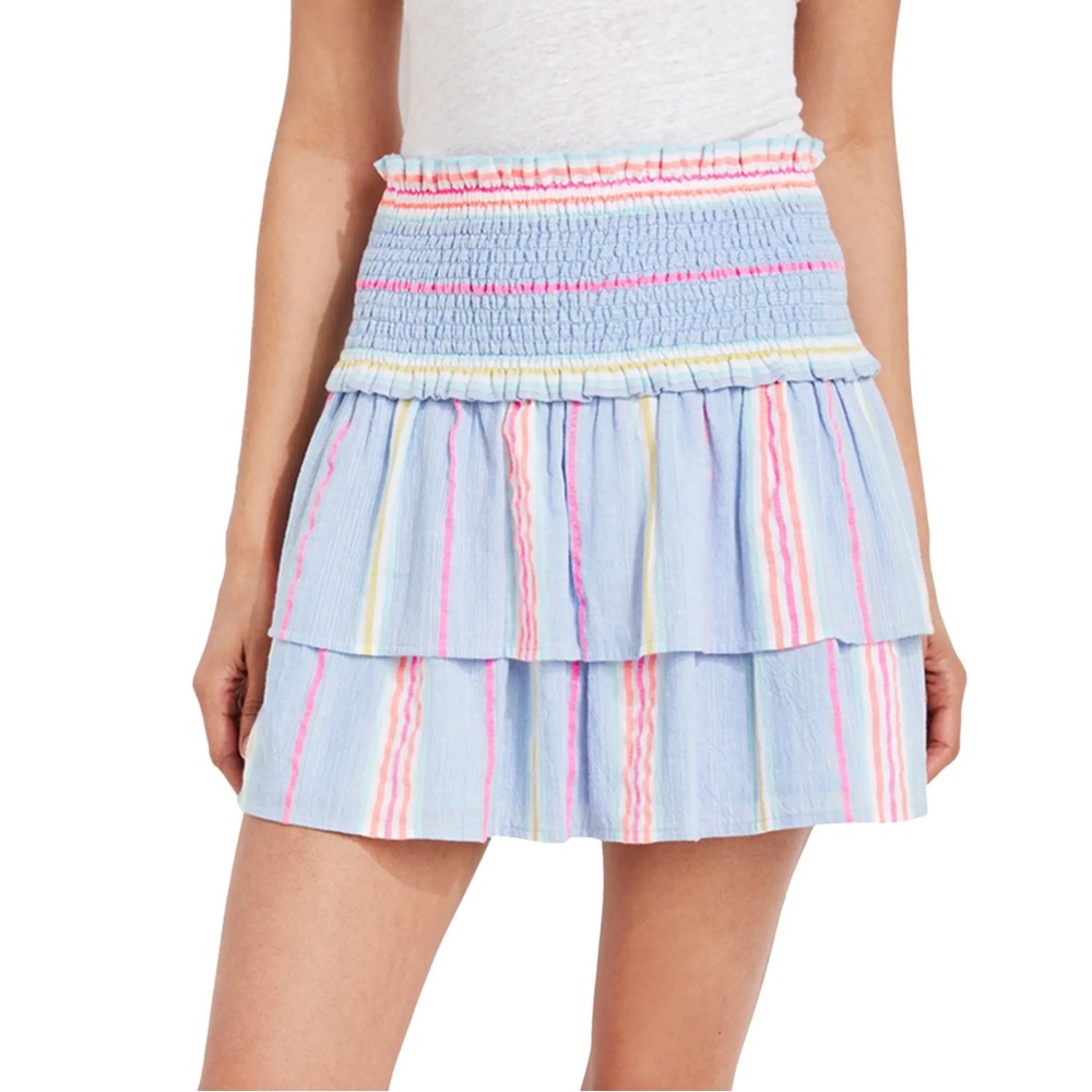 NWOT -- Women's Vineyard Vines Beachy Stripe Smocked Tiered Skirt - Size L